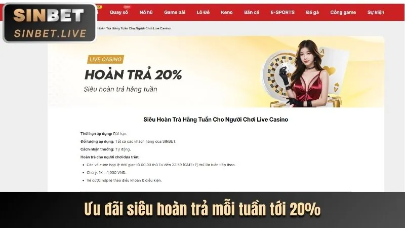 Hoàn trả thể thao và casino SV66